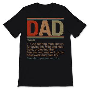 Christian Dad Definition Vintage Father's Day Gift For Prayer Warrior