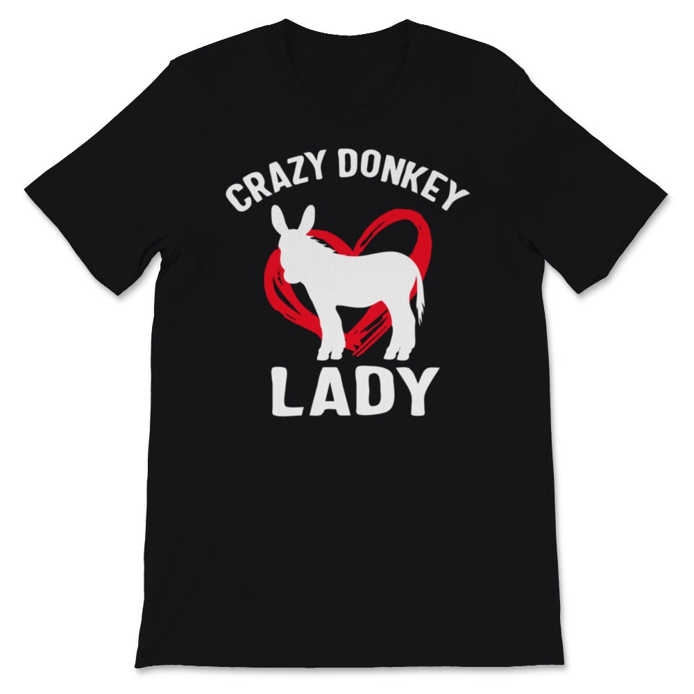 Donkey Mom Shirt Crazy Donkey Lady Funny Animal Lover Outfit Vintage