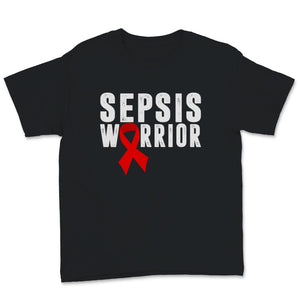 Sepsis Warrior Red Ribbon Awareness Faith Warrior Support Warrior Gift