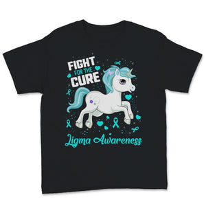 Fight For The Cure Ligma Awareness Blue Ribbon Cute Magical Unicorn