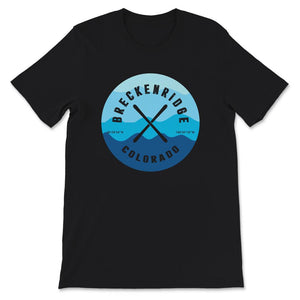 Breckenridge Colorado, Graphic Ski Equipment T-Shirt, Snowboarding