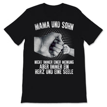 Load image into Gallery viewer, Muttertag Tshirt Mama Und Sohn Night Immer Einer Meinung Aber Immer
