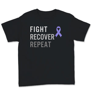 Eating Disorder Recovery Shirt Fight Recover Repeat Ed Warrior Purple