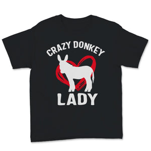 Donkey Mom Shirt Crazy Donkey Lady Funny Animal Lover Outfit Vintage