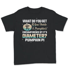 Load image into Gallery viewer, Halloween Pumpkin Pi Shirt, Pi Symbol Tee, Funny Pumpkin Pi Math
