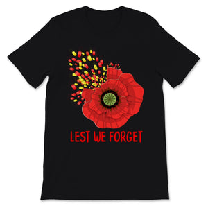 Veterans Day Lest We Forget Red Poppy Flower American Army USA