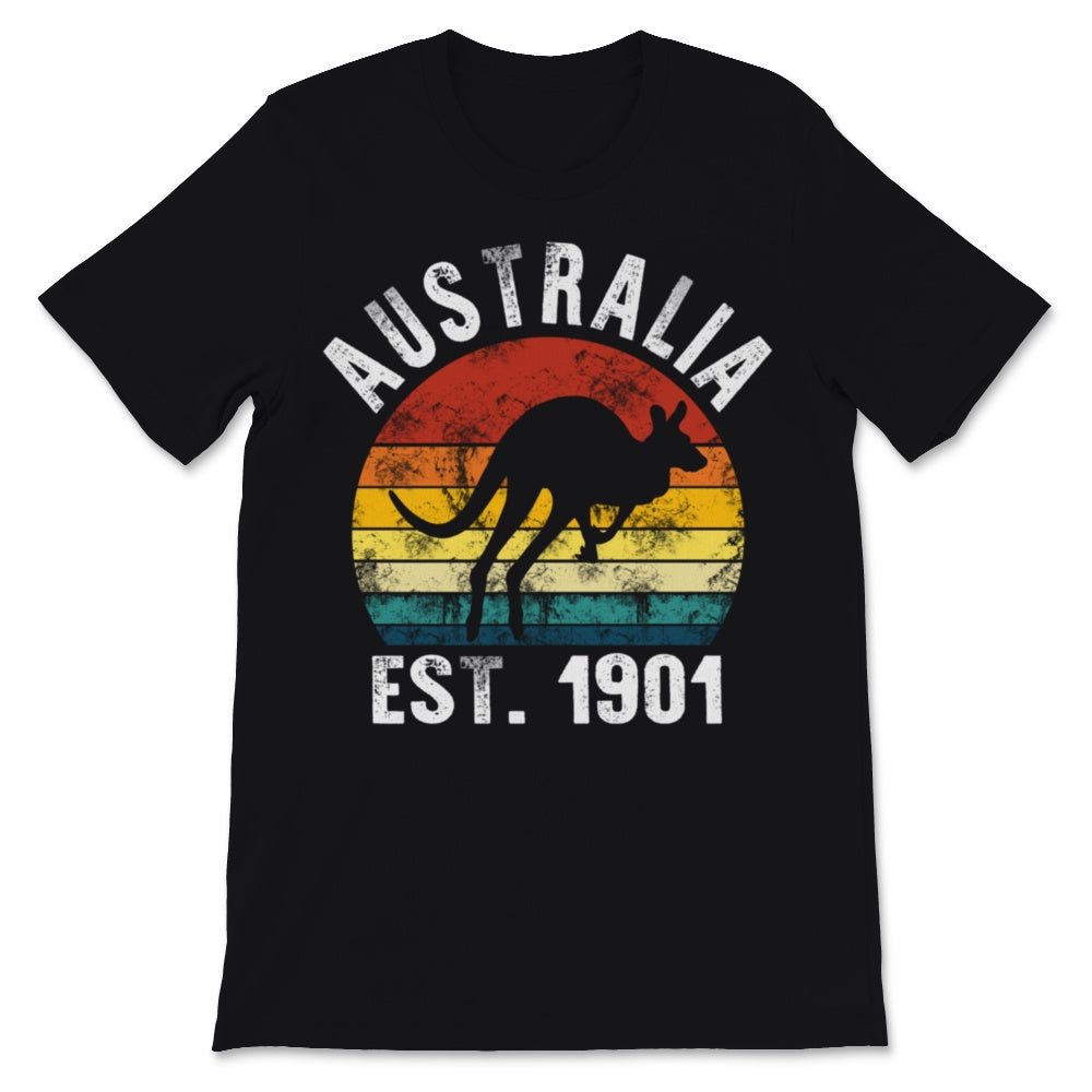 Vintage Australia Day Est. 1901 Aussie Australian Kangaroo Animal