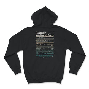 Gamer Nutritional Facts Shirt, Cool Gamer Present, Gamers Gift,
