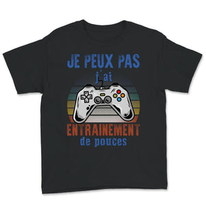 Tee Shirt Pour Hommes Garçon Gaming T-shirt Je Peux Pas J'ai