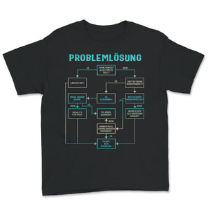 Problemlösungs-Shirt für Männer, Problemlösungs-Flussdiagramm,