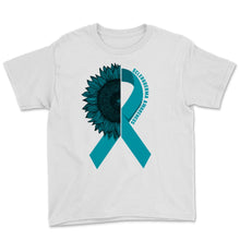 Load image into Gallery viewer, Scleroderma Awareness Sunflower Teal Ribbon June Systemic Sclerosis
