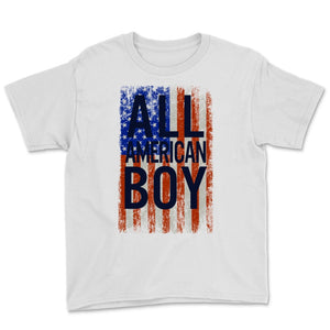 All American Boy 4th of July Vintage USA Flag American Independence