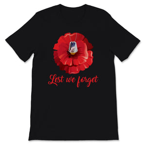 Veterans Day Lest We Forget Red Poppy Flower American Army USA