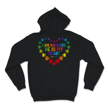 Load image into Gallery viewer, I Am His Voice He Is My Heart Shirt Autism Awareness Gift Mom And
