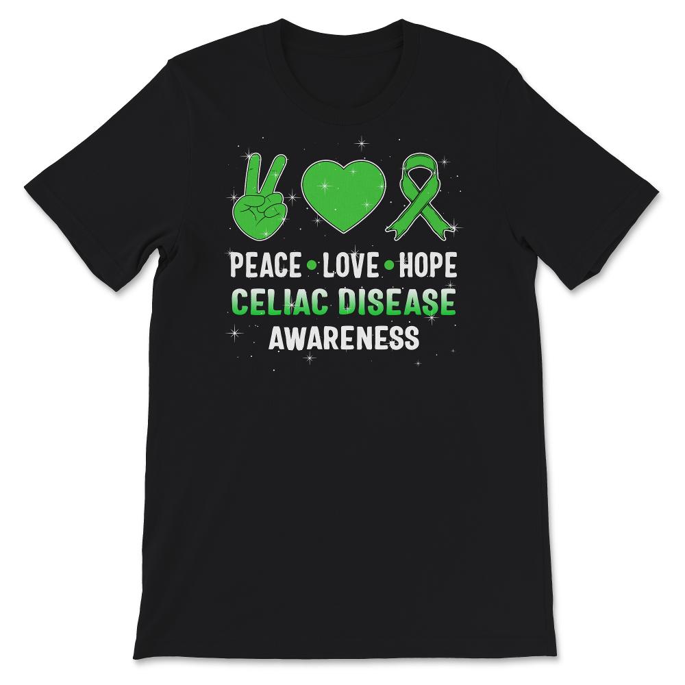 Celiac Disease Awareness Shirt, Peace Love Hope, Celiac Disease