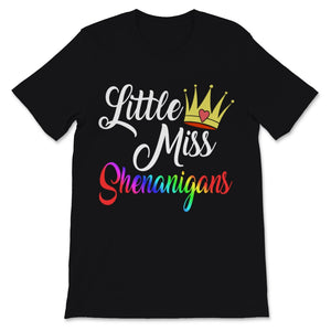 Miss Shenanigans Shirt St. Patrick's Day Little Gift Girls Shamrock