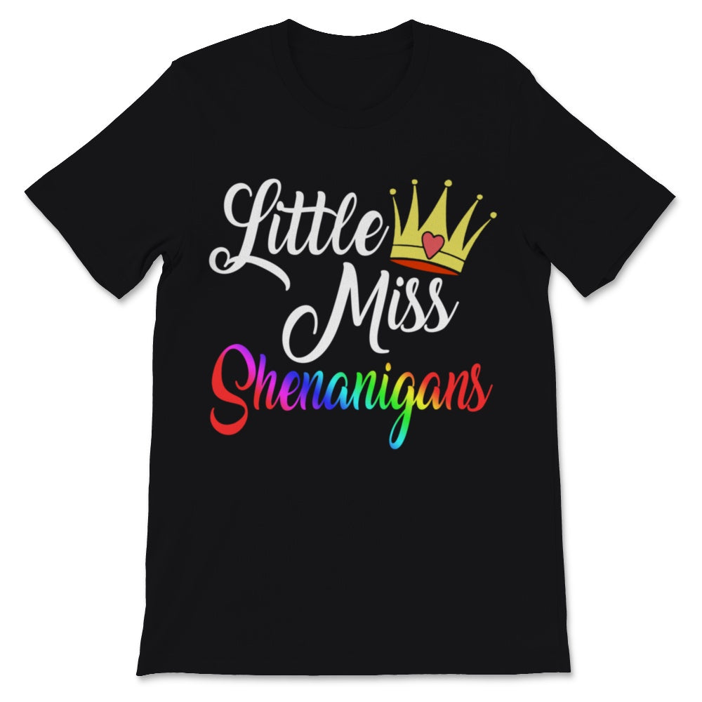 Miss Shenanigans Shirt St. Patrick's Day Little Gift Girls Shamrock