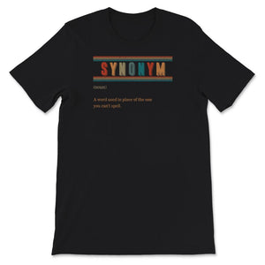 Synonym Noun Definition Shirt, Funny Grammar Teacher Gift, Bookworm,