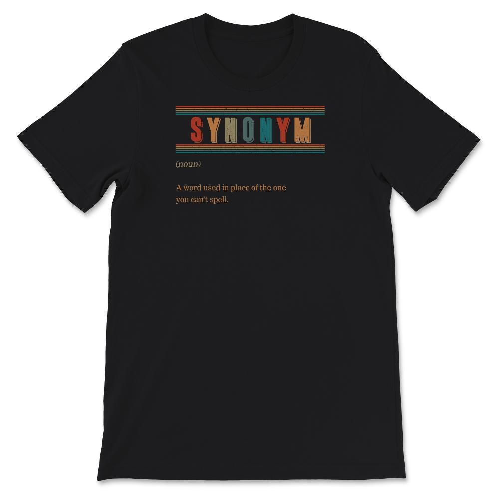 Synonym Noun Definition Shirt, Funny Grammar Teacher Gift, Bookworm,