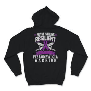 Fibromyalgia Awareness Brave Strong Resilent Purple Ribbon Vintage