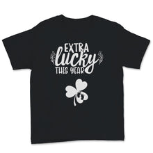 Load image into Gallery viewer, St Patricks Day Shirt Pregnancy Announcement Extra Lucky This Year
