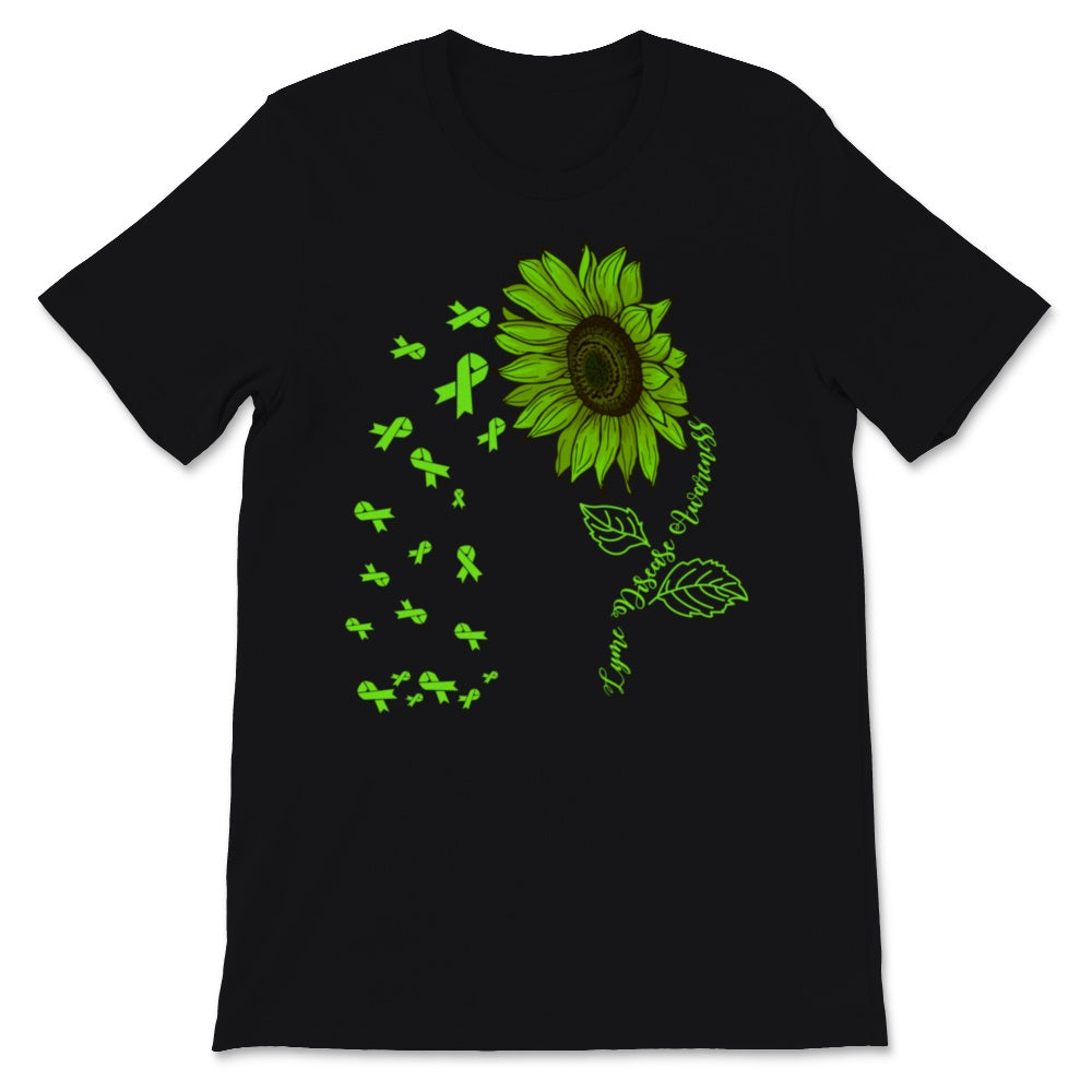 Lyme disease Awareness Green Ribbon Sunflower Lover Borreliosis