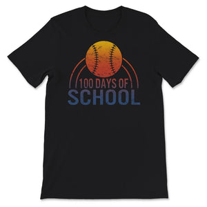 100 Days Of School, Funny 100 Days Tennis Ball Tee, Teacher And