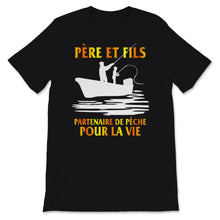 Load image into Gallery viewer, Tee shirt peche pere et fils pecheur homme carpe humour mon fils
