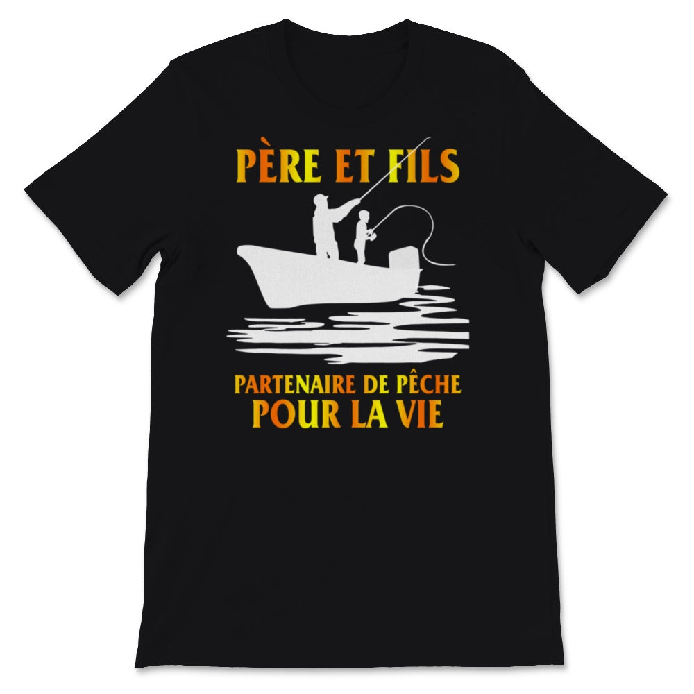 Tee shirt peche pere et fils pecheur homme carpe humour mon fils