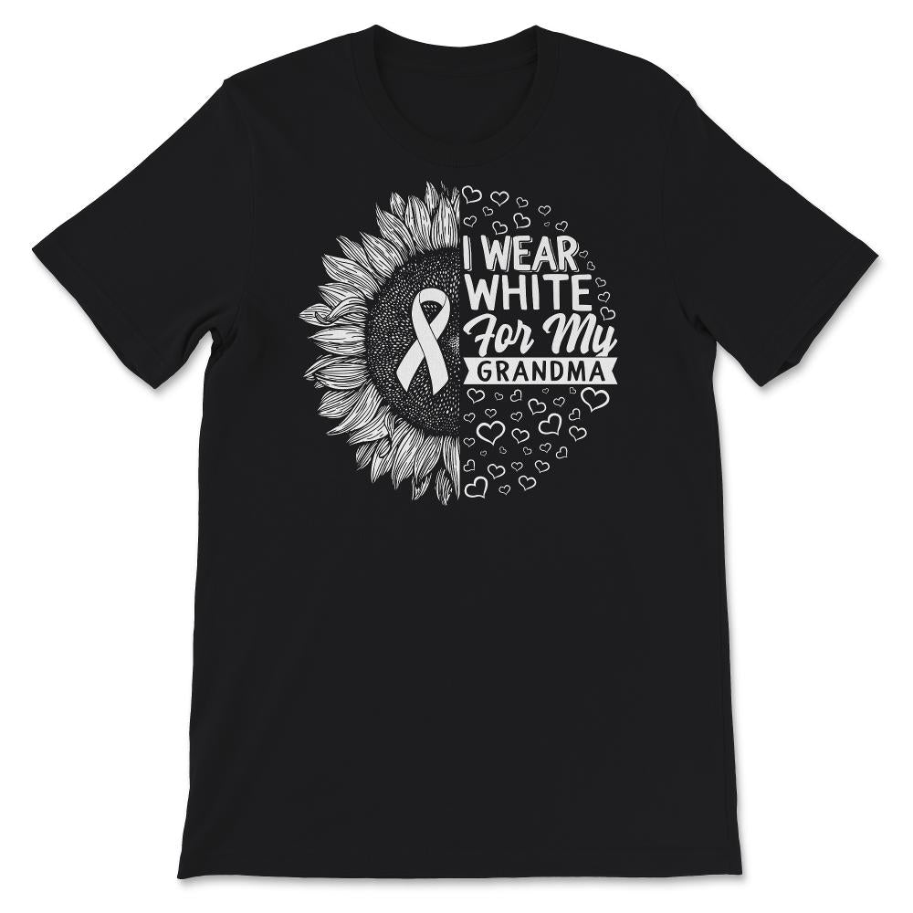 Lung Cancer Awareness Shirt, I Wear White For My Grandma, Lung Cancer