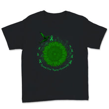 Load image into Gallery viewer, Spinal Cord Injury Awareness Flower Sunflower Bird Lime Green Ribbon
