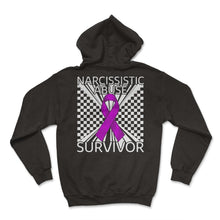Load image into Gallery viewer, Narcissist Awareness Shirt, Narcissistic Abuse Survivor Purple Ribbon - Hoodie - Black
