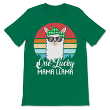 Load image into Gallery viewer, St Patrick&#39;s Day One Lucky Mama Llama Green Shamrock Headband Bandana
