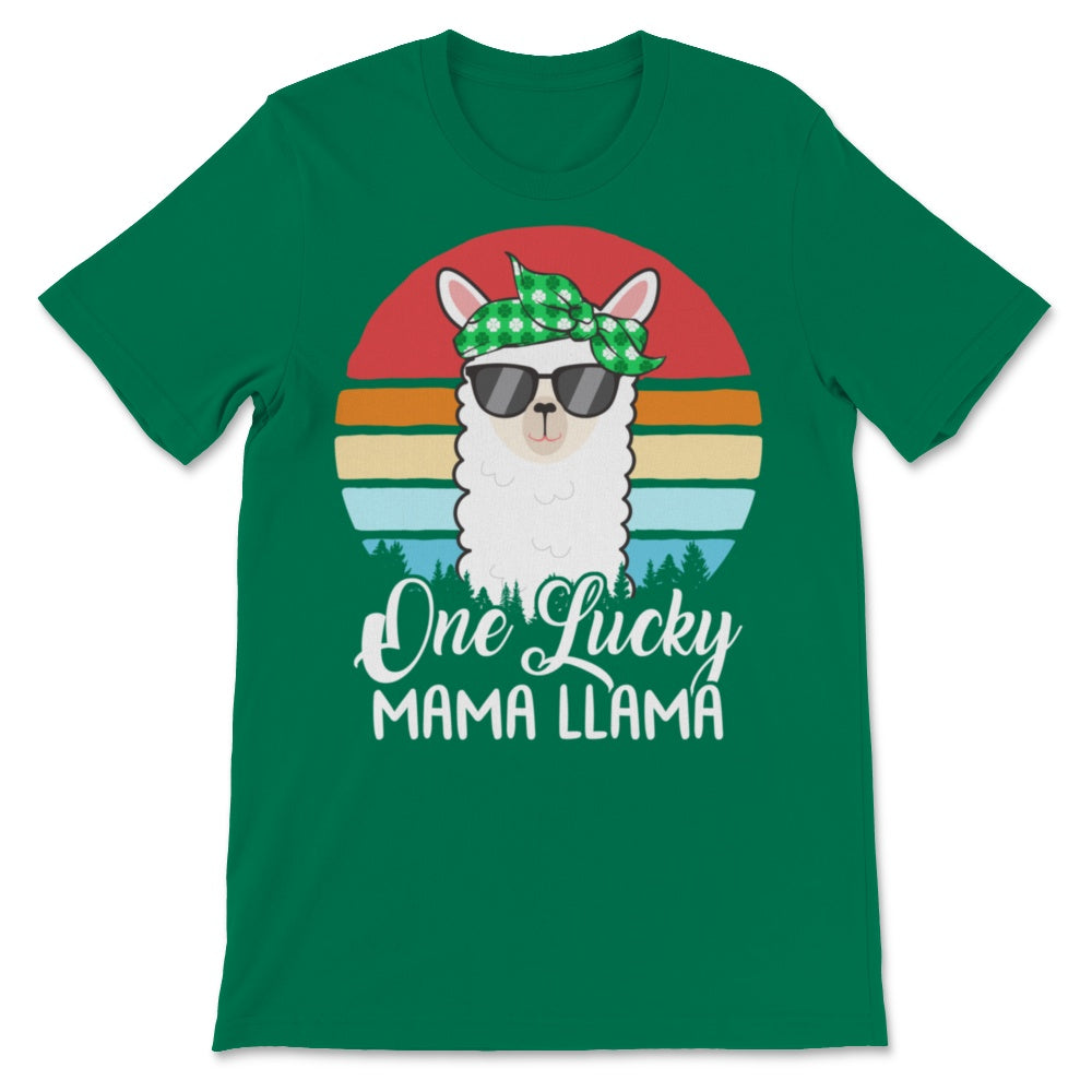 St Patrick's Day One Lucky Mama Llama Green Shamrock Headband Bandana