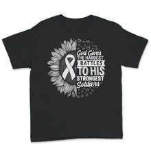 Load image into Gallery viewer, Lung Cancer Awareness Shirt, God Gives the Hardest Battle, Lung
