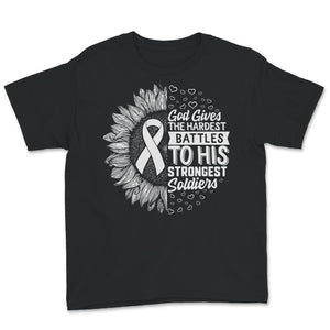 Lung Cancer Awareness Shirt, God Gives the Hardest Battle, Lung