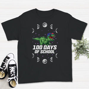 100 Days Of School Shirt, 100 Days Of School Dinosaur T-Rex Tee,