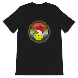 Pickleball Christmas Shirt, Xmas Gift Reindeer Tee, Santa Hat