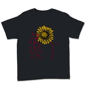 National Sickle Cell Awareness Month Burgundy Ribbon Sunflower