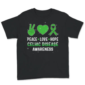 Celiac Disease Awareness Shirt, Peace Love Hope, Celiac Disease