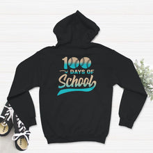 Load image into Gallery viewer, 100 Days Of School, Funny 100 Days Baseball Tee, Teacher And Student
