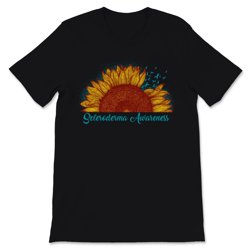 Scleroderma Awareness Half Sunflower Teal Ribbon June Systemic