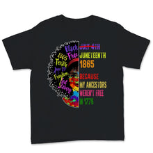 Load image into Gallery viewer, Juneteenth Shirt, Black Women Gift, Natural Hair Afro Word Art, Afro
