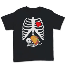 Load image into Gallery viewer, Pregnancy Announcement Halloween Costume Skeleton Baby Tacos Xray
