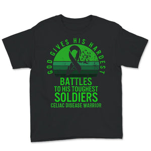 Celiac Disease Awareness Shirt, God Gives His Hardest Battles, Celiac