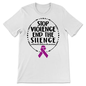 Domestic Violence Awareness Stop Violence End The Silence Purple