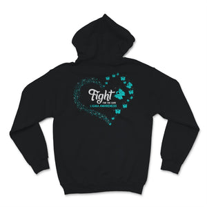 Fight For The Cure Ligma Awareness Blue Ribbon Butterfly Heart Loose
