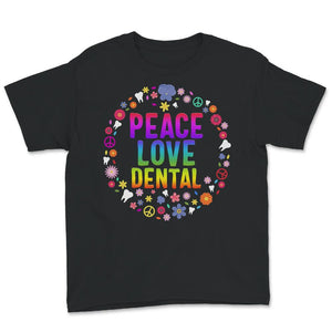 RDH, Peace Love Dental Shirt, Dental T Shirt, Dental Hygienist Gift,