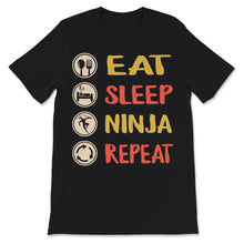 Load image into Gallery viewer, Ninja Shirt, Vintage Eat Sleep Ninja Repeat, Ninja Shirts For Kids,
