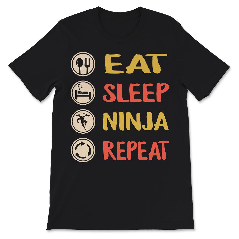 Ninja Shirt, Vintage Eat Sleep Ninja Repeat, Ninja Shirts For Kids,